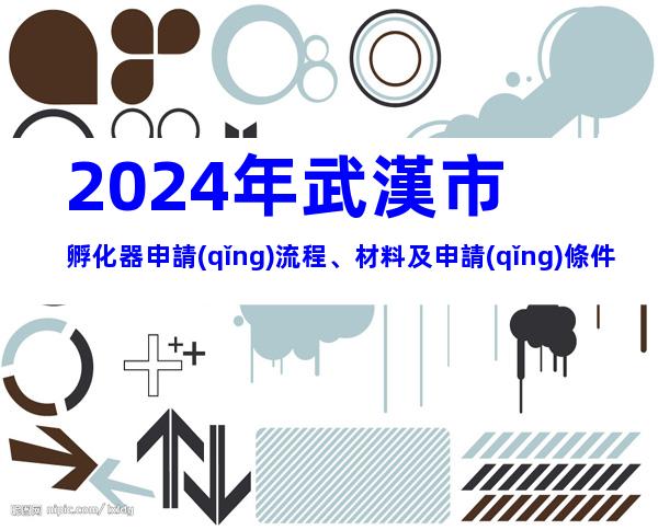 2024年武漢市孵化器申請(qǐng)流程、材料及申請(qǐng)條件